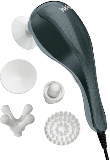 Picture of Wahl All Body Corded Light Soothing Vibratory Massager with 4 Attachment Heads - Gentle Relief - Massage Tools for Back, Foot, Neck, and Leg Massage – FSA Eligible - Model 4120-600