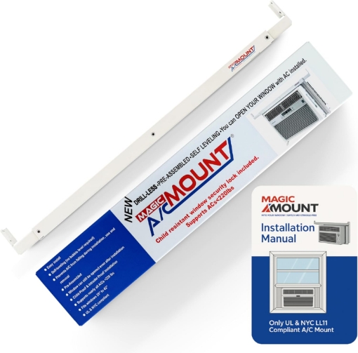 Picture of Window AC Bracket - No Tools or Drilling Required - Adjustable Fit (25"-42") - AC Brackets for Windows Holds up to 220lbs - Rust-Resistant Steel Window Air Conditioner Support Bracket