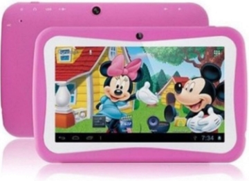 Picture of WorryFree Gadgets 7" Kids Tablet Computer, Android 7.1, Quad Core CPU, 8GB Hard Drive, Pre-Installed Games and Apps, Wi-Fi, Dual Camera - Pink