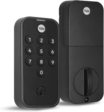 Picture of Yale Black Code Keypad Deadbolt Front Door Lock for Keyless Entry, YED210-NR-BSP