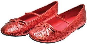 Picture of FLAT BALLET GLITTER CH RED SM