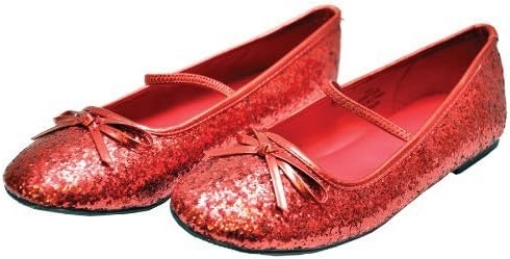 Picture of FLAT BALLET GLITTER CH RED SM