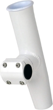 Picture of C.E. Smith Adjustable Mid Mount Rod Holder - 1.66" or 1-1/2" OD - White Powder Coat Aluminum with Sleeve & Hex Key