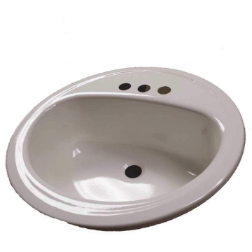 Picture of SINK LAV19"RND STL WHITE