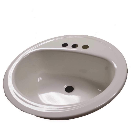 Picture of SINK LAV19"RND STL WHITE