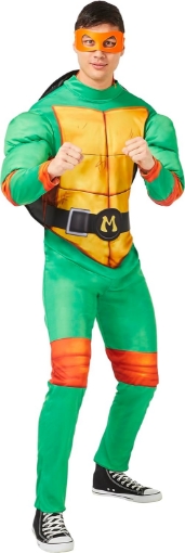 Picture of InSpirit Designs Teenage Mutant Ninja Turtles: Mutant Mayhem Adult Michelangelo Costume | Officially Licensed | Group Costumes