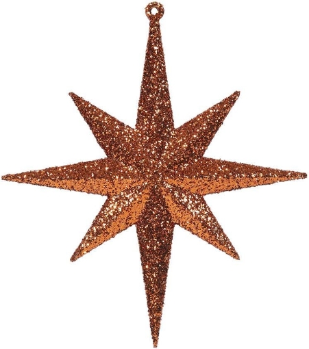 Picture of 8" Burn Org Glitter Bethlehem Star 4/Box