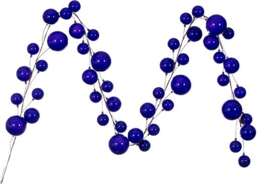 Picture of 10' Purple Pearl Branch Ball Garland