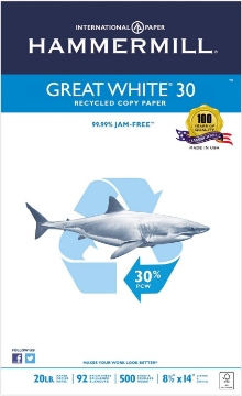 Picture of PAPER,8.5X14,RCY,20#,WE