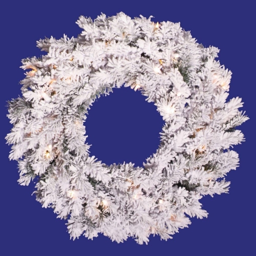Picture of 24 Flocked Alaskan Wreath Dura-Lit 50CL
