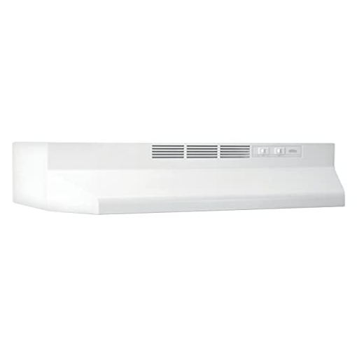 Picture of BROAN-NUTONE 412401 Broan-NuTone 412401 Non-Ducted Under-Cabinet Ductless Range Hood Insert, 24-Inch, White (EA)
