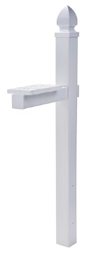 Picture of GIBRALTAR MAILBOXES WP000WAM Architectural Mailboxes Whitley Plastic Mailbox Post, Compatibility Code A, B, C, WP000WAM, White (EA)