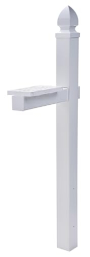 Picture of GIBRALTAR MAILBOXES WP000WAM Architectural Mailboxes Whitley Plastic Mailbox Post, Compatibility Code A, B, C, WP000WAM, White (EA)