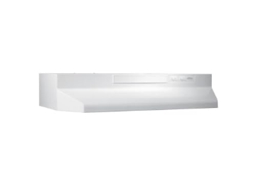 Picture of BROAN-NUTONE F403011 Broan-NuTone F403011 Insert with Light, Exhaust Fan for Under Cabinet Two-Speed Four-Way Convertible Range Hood, 30-Inch, White on White (EA)