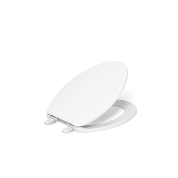 Picture of Kohler 20110-0 KOHLER 20110-0 Brevia, Slow Close Toilet Seat, Elongated Toilet Seat, Grip-Tight Bumpers Quick-Attach Hardware, White (EA)