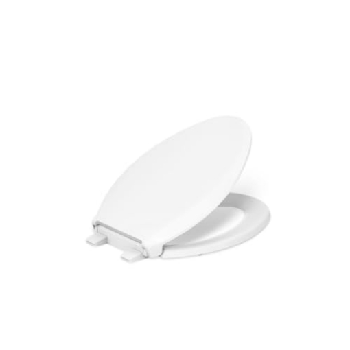Picture of Kohler 4636-RL-0 KOHLER 4636-RL-0 Cachet ReadyLatch Elongated Toilet Seat Slow Close, Soft Close Toilet Seat Quiet Lid, Contoured Grip-Tight Bumpers Installation Hardware, Apartment Essentials, White (EA)