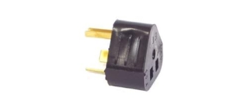 Picture of US HARDWARE RV-320C United States Hdw Mfg/U S Hardware RV-320C RV Compact Adapter, 15-Amp Female Receptacle, 125-Volt, Black - Quantity 1 (EA)