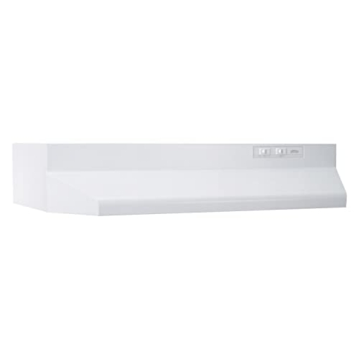 Picture of BROAN-NUTONE 403001 Broan-NuTone 30-inch Under-Cabinet Convertible Range Hood with 2-Speed Exhaust Fan and Light, MAX 210 CFM, White (EA)