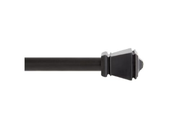 Picture of Kenney Manufacturing Company KN366/5NP Kenney MFG KN366/5 Amel Cafe Curtain Rod, 28"-48", Black (EA)
