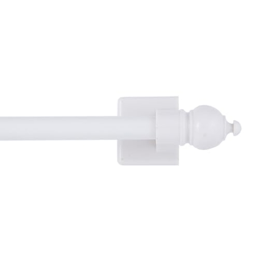 Picture of Kenney Manufacturing Company KN40344V1 Kenney 7/16" Multi-Use Adjustable Petite Cafe Magnetic Rod, 16-28", White (EA)