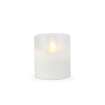 Picture of EVERLASTING GLOW 45603 3.5-in D x 4-in H Hand Poured Wax Candle in Frosted Glass with Exclusive Illumaflame™ Glow (PK-6-EA)