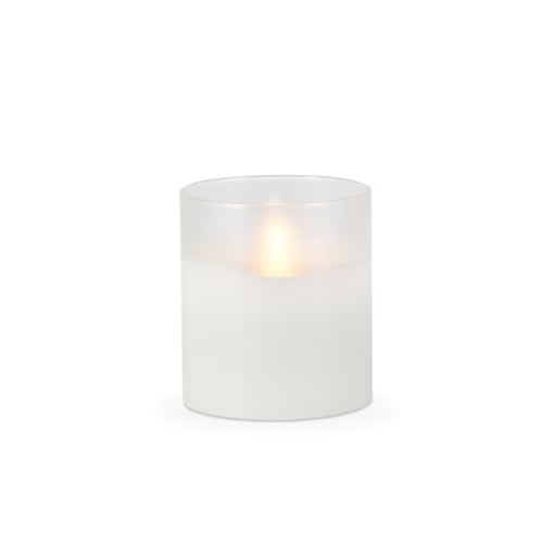 Picture of EVERLASTING GLOW 45603 3.5-in D x 4-in H Hand Poured Wax Candle in Frosted Glass with Exclusive Illumaflame™ Glow (PK-6-EA)