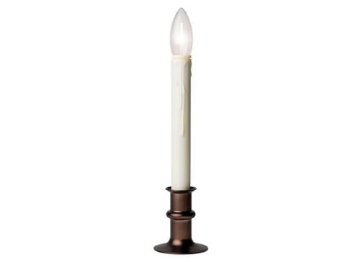 Picture of GHH INC P-1524-AI Celestial Lights Battery Operated LED Window Candles with Streetside Brightness Dual LED Bulb with Daily Timer and Adjustable Height (Bronze) (EA)
