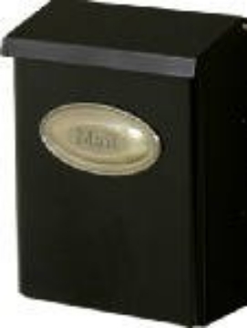 Picture of GIBRALTAR MAILBOXES DVK000AM Gibraltar Mailboxes Designer Galvanized Steel Wall-Mounted Black Lockable Mailbox 12-1/2 in. H x 4-3/8 in. W x 9-5/8 in. L (EA)