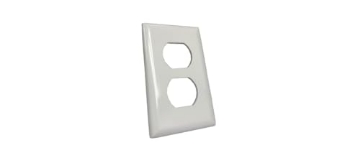 Picture of US HARDWARE E-163C United States Hdwe. RV Wall Plate, Single-Gang, White Plastic (EA)