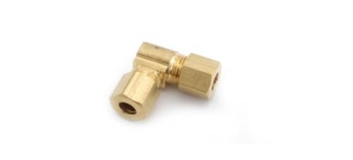 Picture of JMF COMPANY 4338190 JMF 5/8 in. Compression x 5/8 in. Dia. Compression Yellow Brass Elbow (EA)