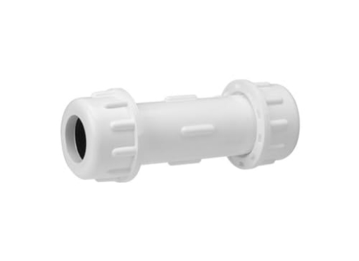 Picture of HOMEWERKS 511-43-112-112B Homewerks Schedule 40 1-1/2 in. Compression x 1-1/2 in. Dia. Compression PVC Coupling (EA)