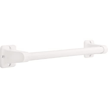 Picture of Delta Mustad DF516W Delta (1-Pack) 16' Assist Bar ADA Compliant Optic White Bathroom Safety Assist Handle | Wall Mount 300 lb Capacity, Balance, Handicap Grip for Shower, Tub, Toilet DF516W (EA)