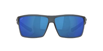 Picture of COSTA 06S901863901815 Costa Del Mar Mens Rincon Fishing and Watersports Rectangular Sunglasses, Matte Smoke Crystal/Grey Blue Mirrored Polarized-580P, 63 mm (EA)