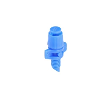 Picture of Rain Drip 180JET010B Raindrip 180JET010B, Micro Spray Jet, Half-Circle Pattern, Fan Spray, with 10-32 Threaded Inlet, Drip Irrigation Emitters for Drip Irrigation Gardening Systems, 10-Pack, Blue (EA)