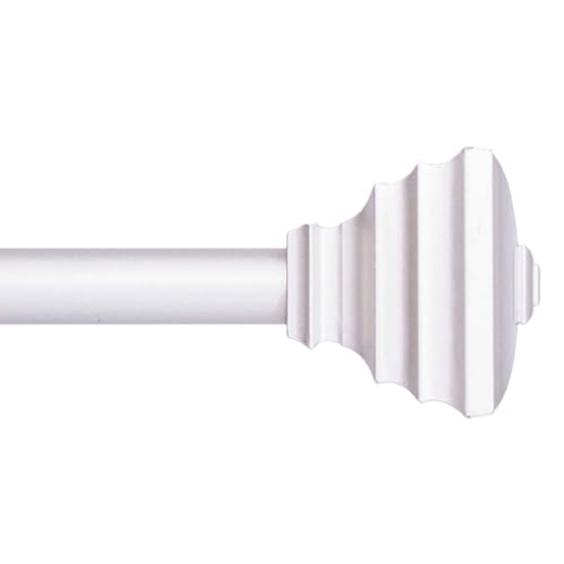 Picture of Kenney Manufacturing Company KN80801NP Kenney KN80801 Fast Fit Easy Install Jayden Square End Decorative Window Curtain Rod, 42-120" Adjustable Length, Brushed Nickel Finish, 3/4" Diameter Steel Tube (EA)