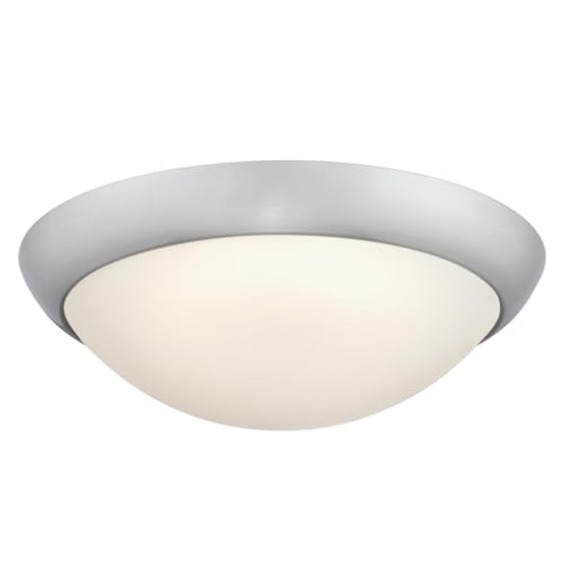 Picture of Westinghouse Lighting 6137400 Westinghouse Lighting 6137400 Redbank Traditional One-Light, 11 Inch 14 Watt LED Indoor Flush Mount Fixture with Color Temperature Selection, Brushed Nickel Finish, Frosted Glass Shade (EA)