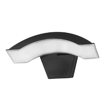 Picture of GLOBE ELECTRIC 17000190 GLOBE Electric 17000190 14W Curved Head Black 1200 Lumens Hardwired Automatic Dusk to Dawn Outdoor Integrated LED Flood Light Security Light, Spotlight, Outside House Lights (EA)