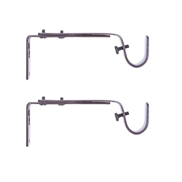 Picture of Kenney Manufacturing Company KN85291 Kenney Adjustable Curtain Rod Brackets, Mocha (2-Pack) (EA)