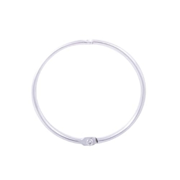 Picture of Kenney Manufacturing Company KN96004 Kenney KN96004 Rust-Resistant Metal Basic O-Shaped Shower Curtain Rings for Shower Curtain and Standard Shower Curtain Rod, Bathroom Use, Easy to Install, Set of 12, Chrome (EA)