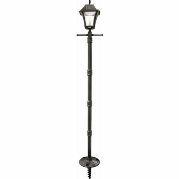 Picture of GAMA SONIC USA INC GS105SG Gama Sonic Baytown II EZ Anchor Lamp Post, Bright White LED, Black (EA)
