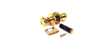 Picture of US HARDWARE D-601B American Hardware Mobile Home D-601B Interior Door Lockset, Bright Brass (EA)