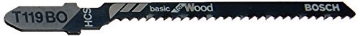 Picture of BOSCH SECURITY SYSTEMS, INC T119BO3 Bosch T119BO3 3-Piece 3-1/4 In. 12 TPI Basic Wood Cutting T-Shank Jig Saw Blades (EA)
