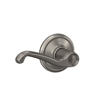 Picture of Ingersoll Rand F10FLA619 Schlage F10 FLA 619 Flair Door Lever, Hall & Closet Passage Lock, Satin Nickel (EA)