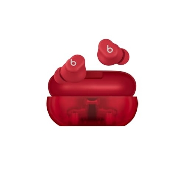 Picture of Beats MUW03LL/A Beats Solo Buds - Wireless Bluetooth Earbuds | 18 Hours of Battery Life | Apple & Android Compatibility | Built-in Microphone - Transparent Red (EA)