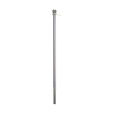 Picture of VALLEY FORGE FLAG COMPANY LLC 60731 Valley Forge, American Flag Pole, Brushed Aluminum, 5', Plastic Anti-Wrap Sleeve for 2.5'x4' Sleeved Flags (EA)
