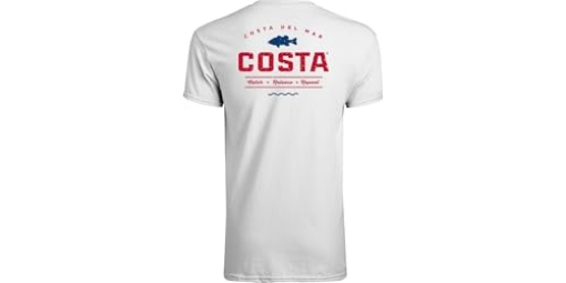 Picture of COSTA FQA400026-1A6L Costa Del Mar Topwater Short Sleeve T Shirt, White, Large (EA)