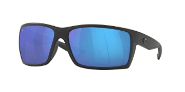 Picture of COSTA 06S900764900717 Costa Del Mar REEFTON Rectangular Sunglasses Polarized Full Rim 100% UV Protection Scratch-Resistant Blue Mirror Large Fit Hydrolite Pads Cam Action Hinges (EA)