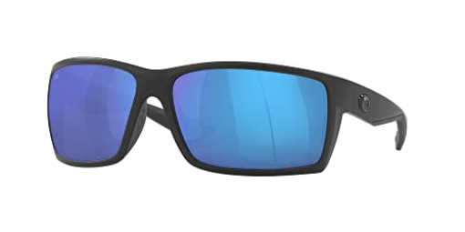 Picture of COSTA 06S900764900717 Costa Del Mar REEFTON Rectangular Sunglasses Polarized Full Rim 100% UV Protection Scratch-Resistant Blue Mirror Large Fit Hydrolite Pads Cam Action Hinges (EA)