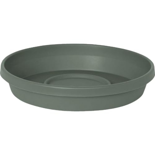 Picture of Bloem, Lcc. STT1441 Bloem Terra Resin Saucer Tray: 11.25" Bottom Width - Basil Green - Matte, Durable, Ribbed Bottom, Indoor and Outdoor, Fits 14" Terra Pots (EA)