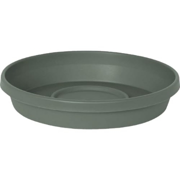 Picture of Bloem, Lcc. STT1041 Bloem Terra Resin Saucer Tray: 8" Bottom Width - Basil Green - Matte, Durable, Ribbed Bottom, Indoor and Outdoor, Fits 10" Terra Pots (EA)